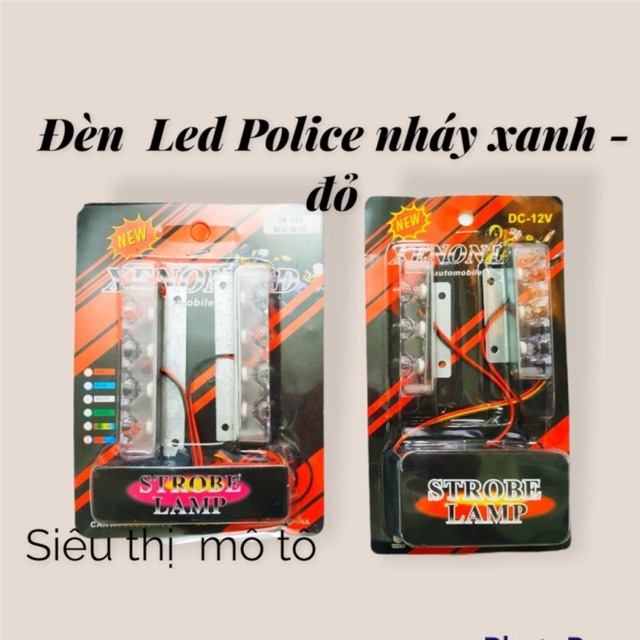 [Mã LIFEAUMAY giảm 10% tối đa 30k đơn 150k] ( Rẻ vô địch ) Đèn led Police cảnh sát chớp xanh đỏ