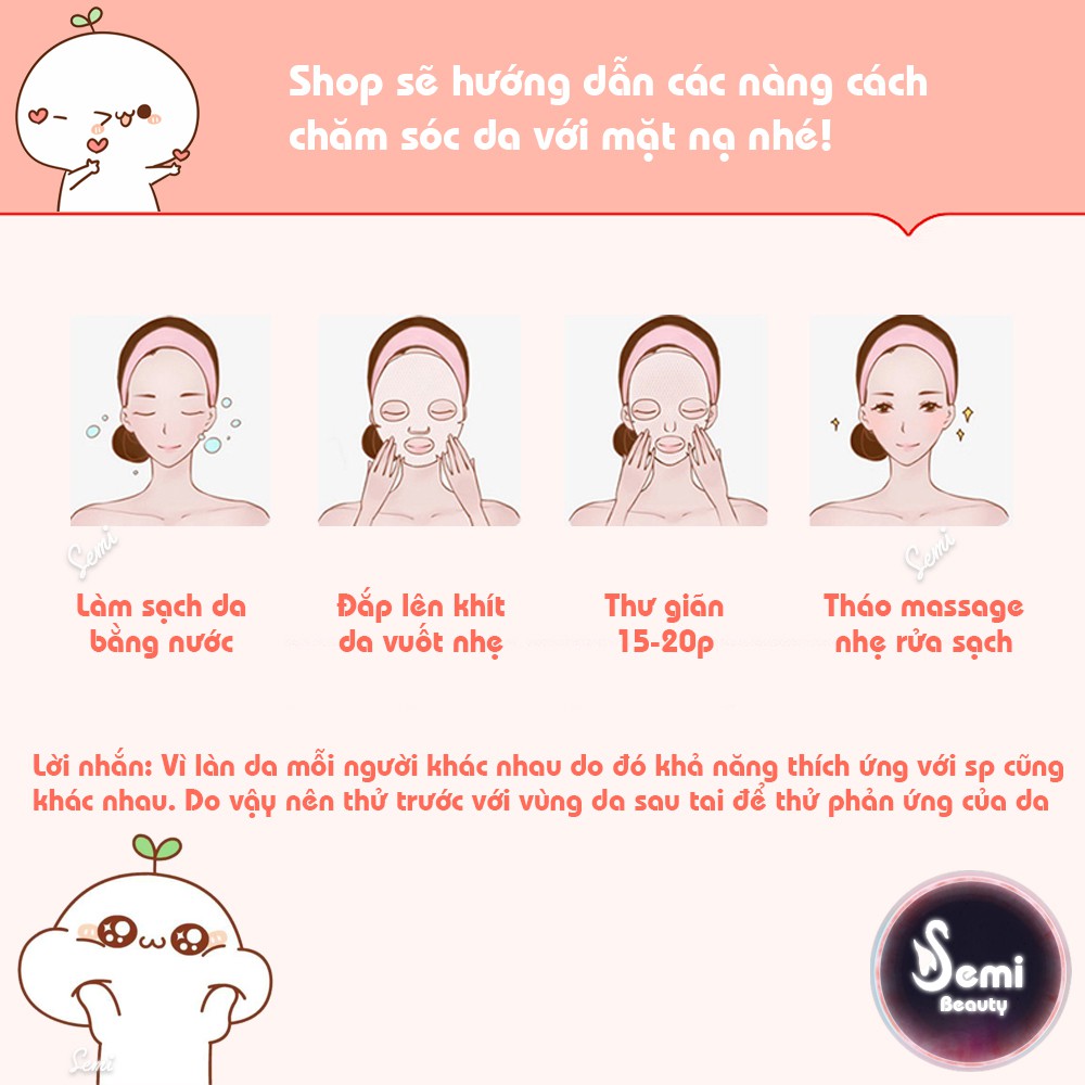 Mặt nạ giấy dưỡng trắng da cấp ẩm thải độc da Silk Mask làm tươi mới mịn da mask nội địa