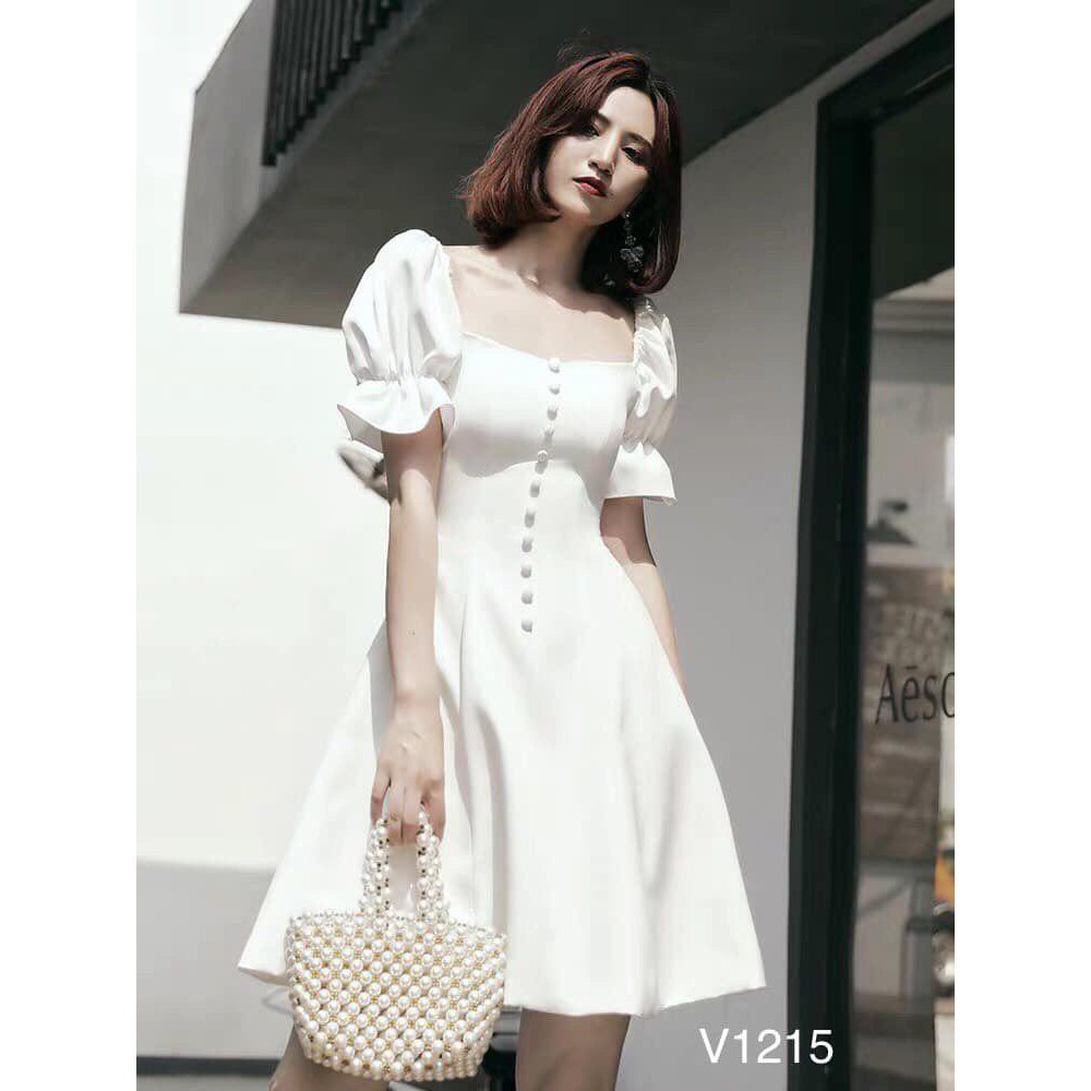 [ xả kho ] MiD Đầm nữ thời trang cúc dài V1215 Mie Design kèm ảnh thật