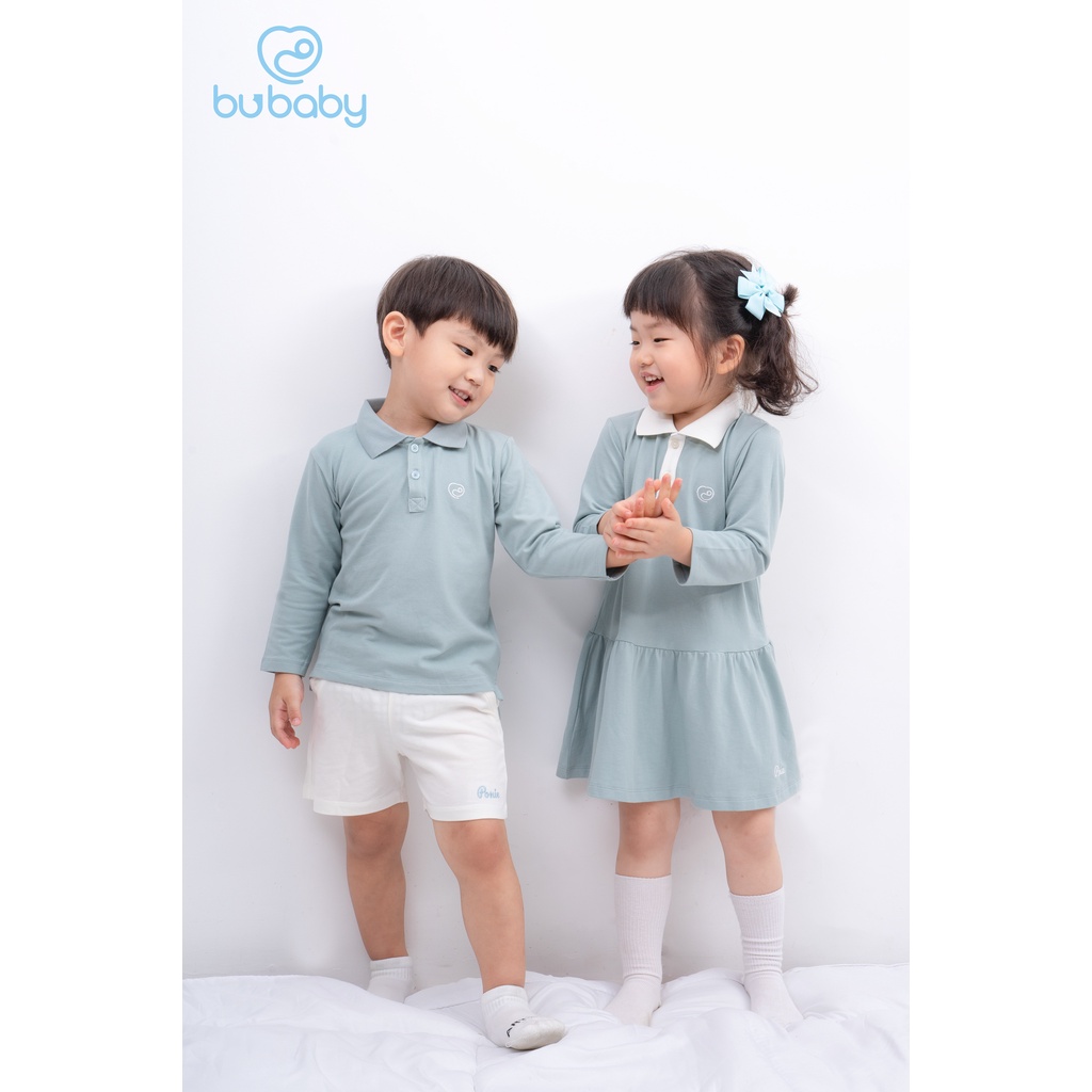 Váy bé gái - Váy dài tay dáng polo Ponie BU Baby