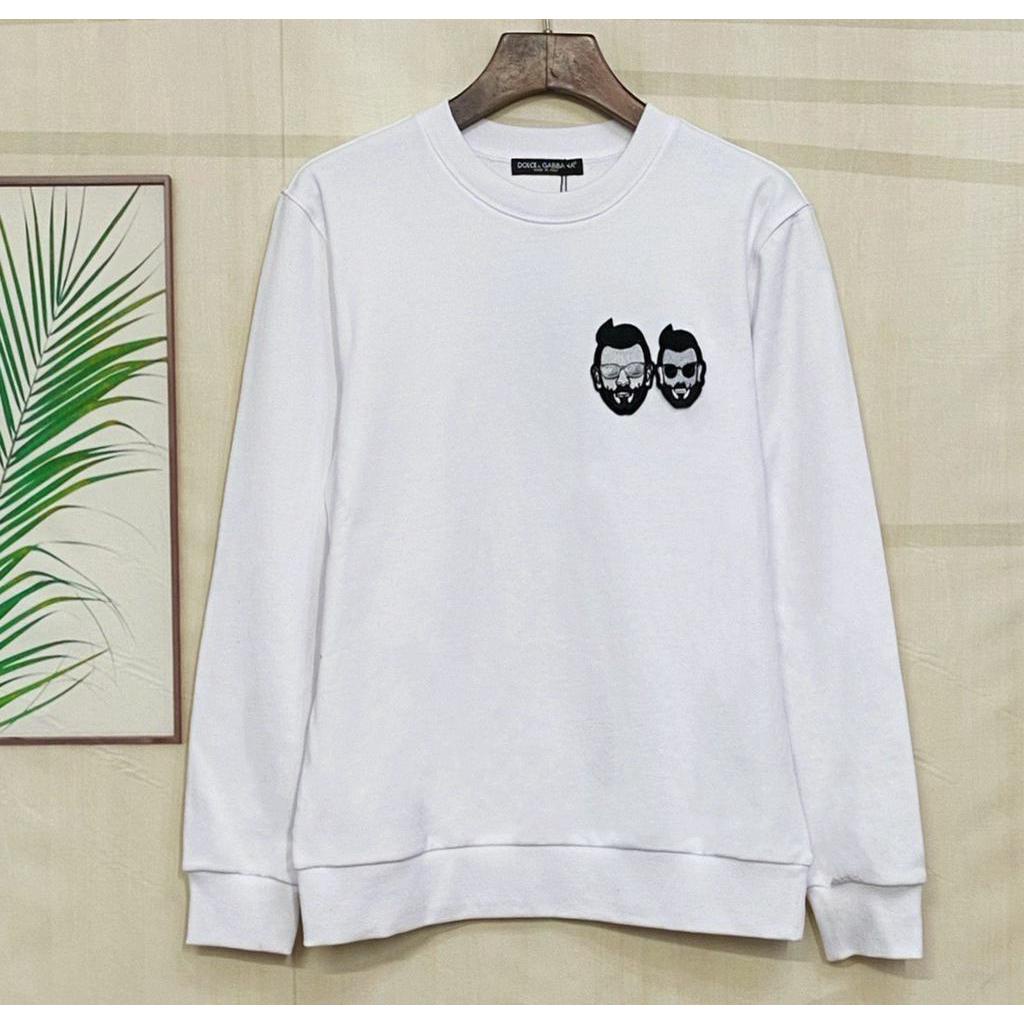 Áo sweater cotton tay dài thêu họa tiết thời trang D0LCE & GABBA 2021