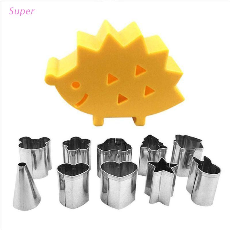 Set 10 khuôn cắt bánh hình nhím mini
