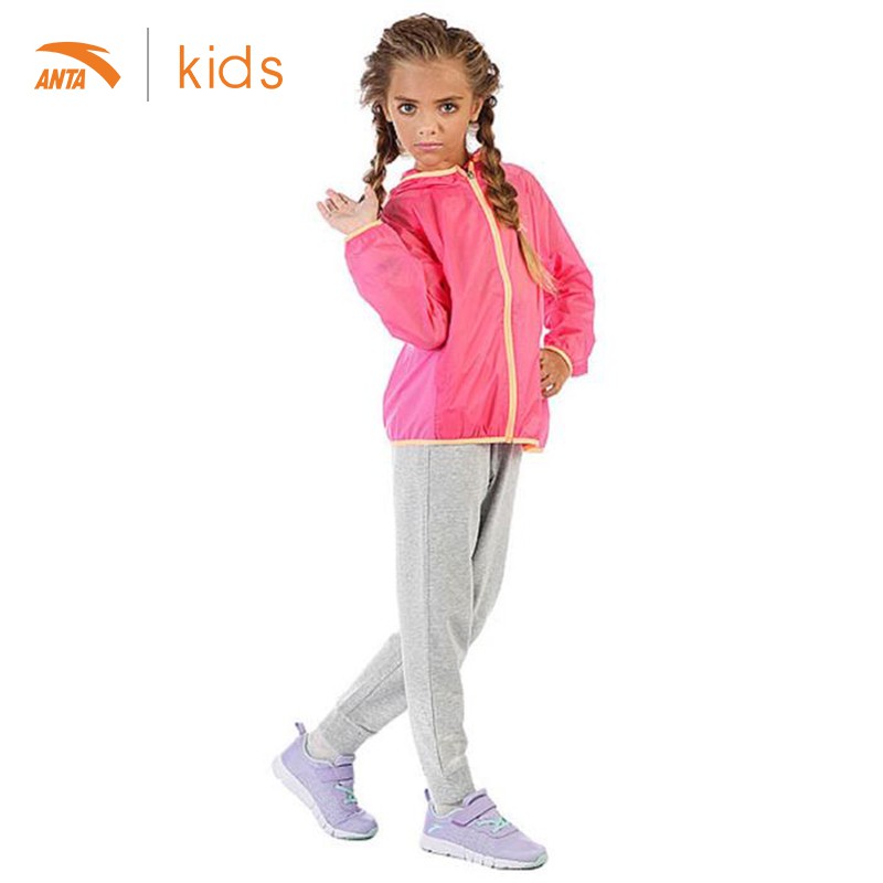 Áo khoác Jacket bé gái Anta Kids Running W36725601-4