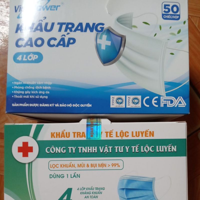 Khẩu trang y tế 4 lớp kháng khuẩn