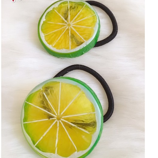 Kẹp chun tóc lát chanh dễ thương