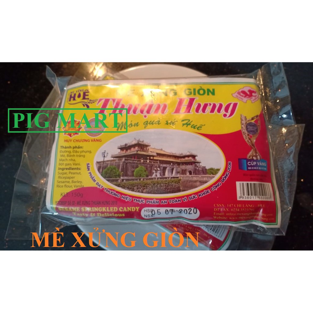 Kẹo Mè xửng giòn Thuận Hưng - Mè xững GIÒN Huế - Đặc sản Huế - Sesame springkled candy