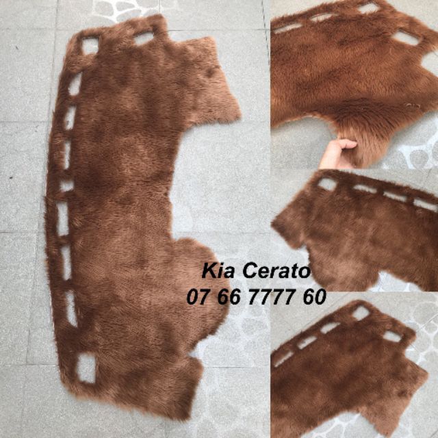 Thảm taplo lông thú _ Kia Cerato