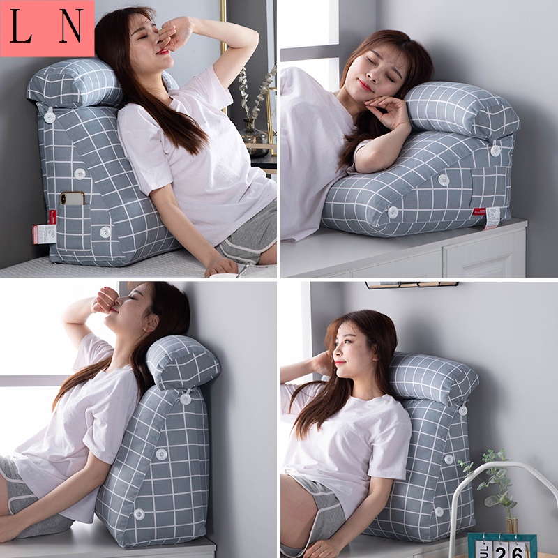 Gối Tựa Lưng Hình Tam Giác Cỡ Lớn Mềm Mại Có Thể Giặt Sạch Tiện Dụng