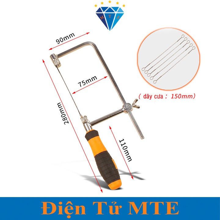 Cưa Lọng - Cưa Chỉ MYTEC Cầm Tay Chất Lượng Cao Kèm Hộp 5 Lưỡi Cưa 13cm