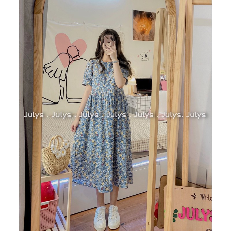 [Mã SKAMA06 giảm 8% tối đa 50K đơn 250K] Váy babydoll thô hoa tay bồng 2 màu (ảnh thật shop chụp kèm video) | BigBuy360 - bigbuy360.vn