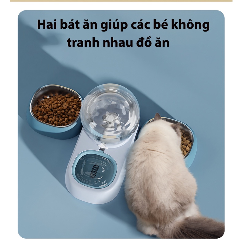 Bát Ăn Bình Cấp Nước Tự Động Cho Chó Mèo - Bát Ăn Bình Cấp Nước Tự Động Cho Chó Mèo Dung Tích Lớn DreamPet(PKW21)