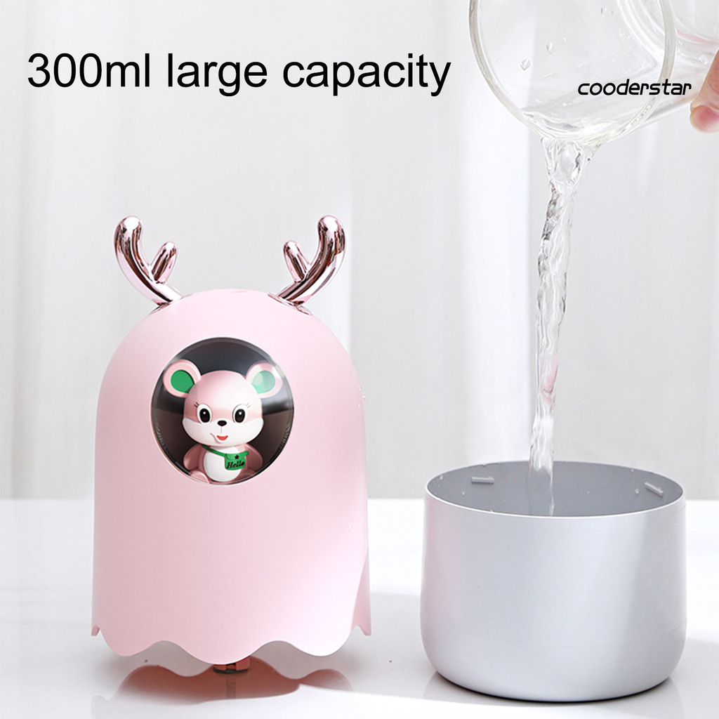 Máy Phun Sương Tạo Độ Ẩm Có Đèn Led Mini 300ml