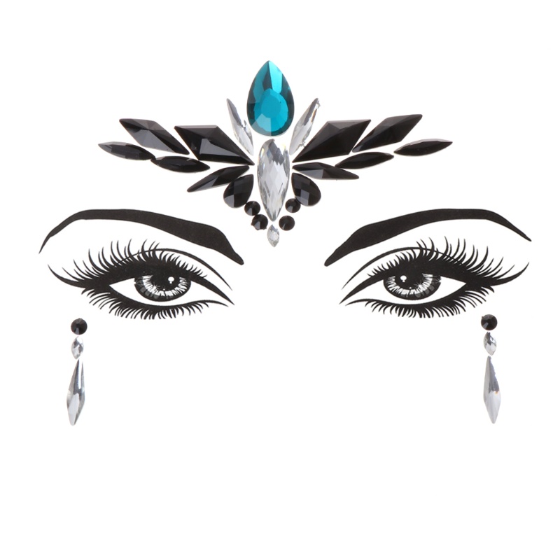 Đá Acrylic 17 Loại Dán Mặt / Mắt / Hình Xăm Nghệ Thuật Cho Tiệc Tùng