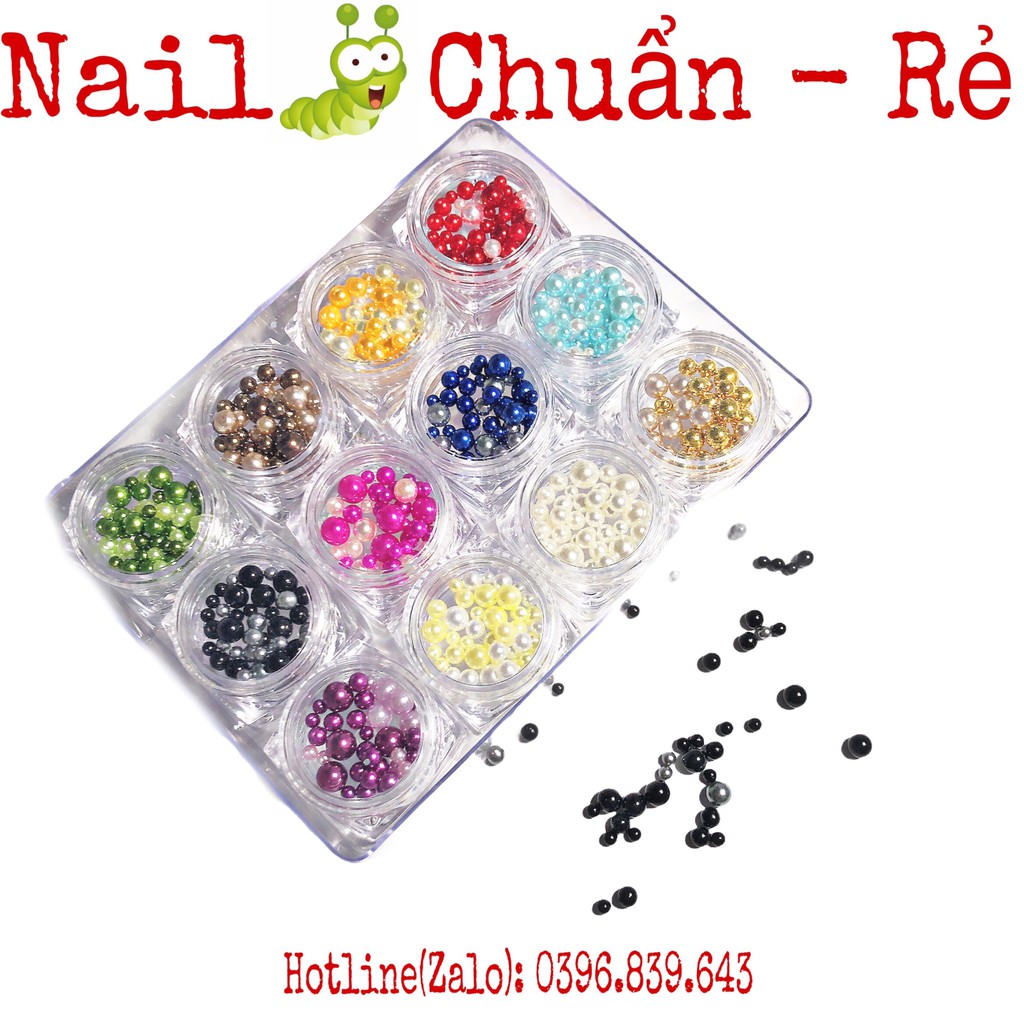 SET HẠT TRAI NỬA  ÔM PHOM MIX MÀU TRANG TRÍ MÓNG - NAIL