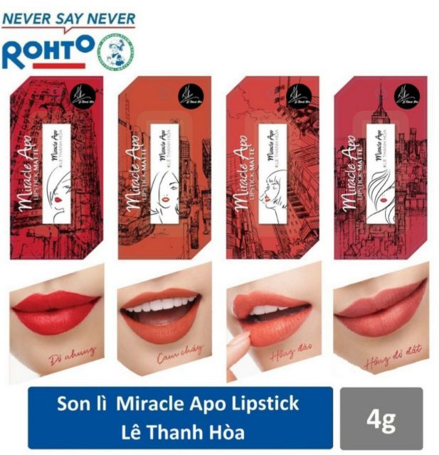 Son Miracle Apo Lipstick Matte Lê Thanh Hoà 4g