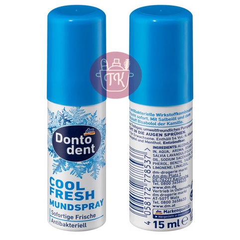 Dontodent Xịt thơm miệng, kháng khuẩn 15ML – Nội địa Đức