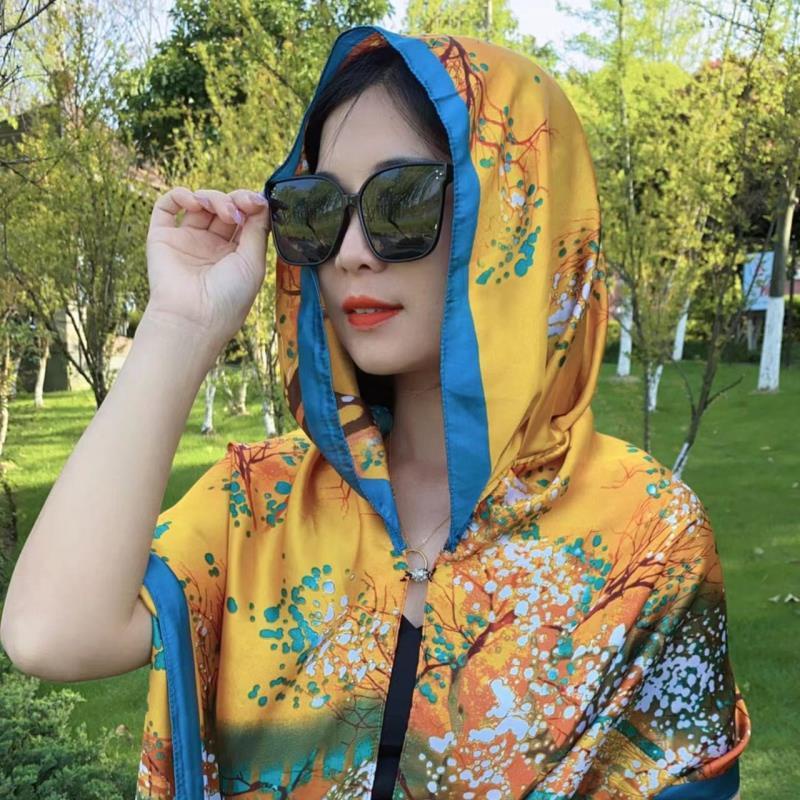 Mũ Chống Nắng Bằng Lụa Có Khóa Nam Châm Nhiều Kiểu Dáng Phong Cách Phương Tây