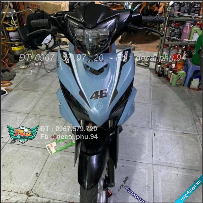 Tem Rời Exciter 135 Movistar Xám xi măng (B)