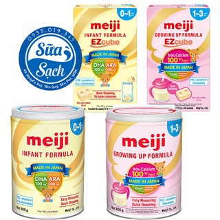 Sữa bột Meiji nhập khẩu số 0 số 1 Lon 800g Thanh 432g Date mới