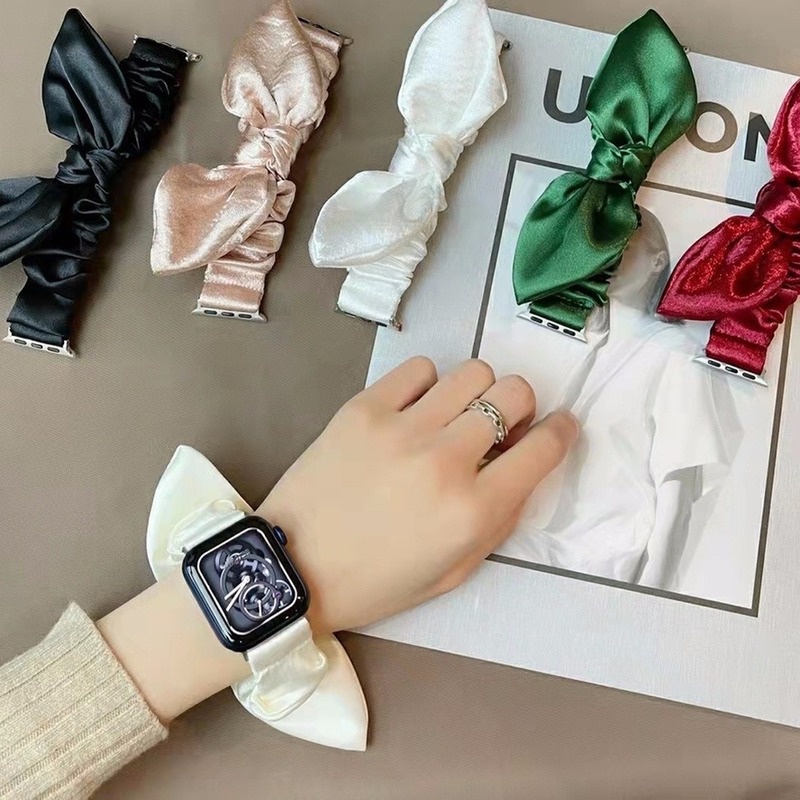 Dây Đeo Thắt Nơ 41mm 45mm 38mm 40mm 42mm 44mm Cho iwatch 7 6 5 4 3 2 1