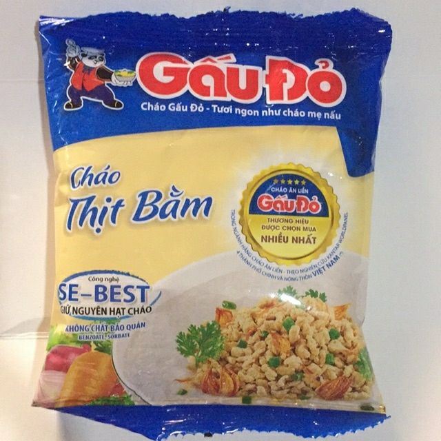cháo gấu đỏ thịt băm thùng 50 gói *50 g