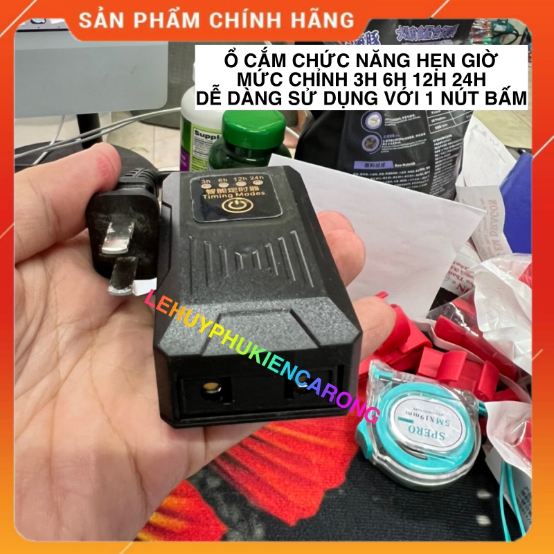 Ổ Cắm Hẹn Giờ Bật Tắt Tự Động Cho Các Thiết Bị Như Đèn UV, Đèn Bể Cá, Máy Bơm Nước