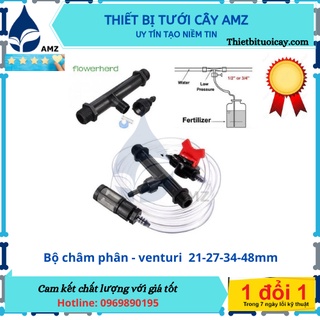 Bộ lọc châm phân bón tự động venturi 27 kèm dây hút có van điều chỉnh