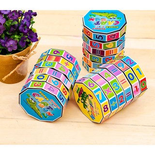 Khối rubik học phép toán thiết kế hình trụ bằng nhựa cho bé