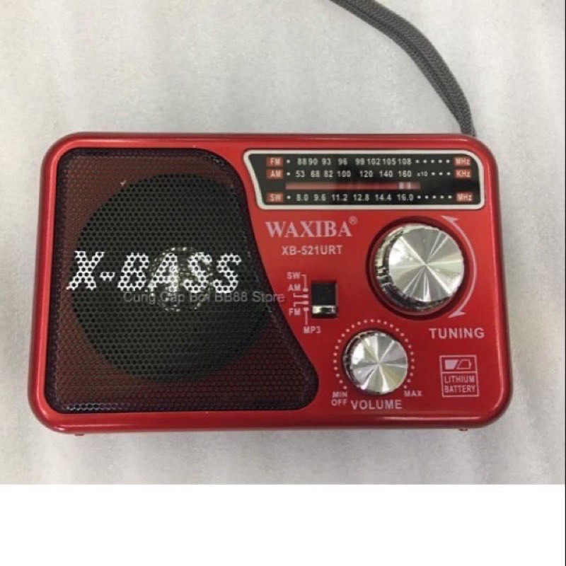 Đài Radio FM WAXIBA XB-521URT ⚡FREE SHIP⚡ Đài FM 521 Có Hỗ Trợ Thẻ Nhớ TF Và USB Có Đèn Pin . Bảo Hành Lên Đến 6 Tháng