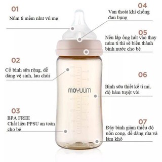 Bình sữa Moyuum 170ml - 270ml cho bé