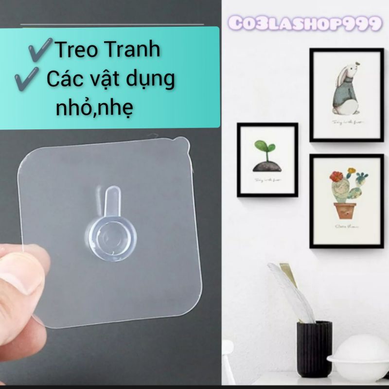 Miếng dán treo tranh dán tường gạch men, cửa kính, vật dụng nhỏ nhẹ, móc hình kèn