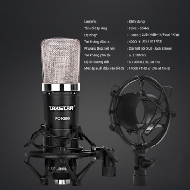 Mic TAKSTAR K600 Hàng chính hãng bảo hành 1 năm lỗi 1 đổi 1