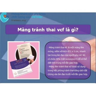 Màng phim tránh thai VCF ( Hộp 3 miếng)
