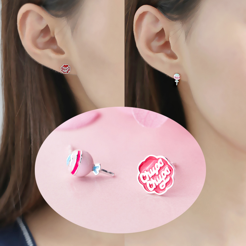 Hoa Tai Hình Kẹo Mút Phong Cách Hàn Quốc Cho Nữ