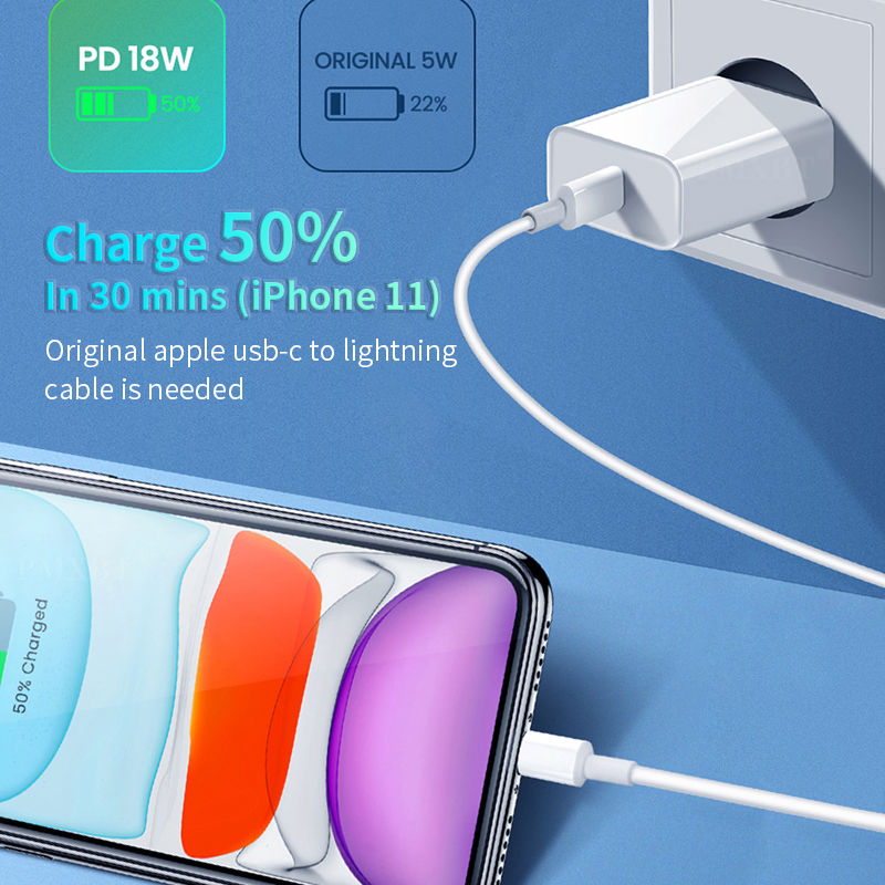 Bộ Sạc Nhanh 20w Pd Usb C Cho Iphone 12 Pro Xs Max 11 Xs Xr 18w Qc 3.0 + Pd