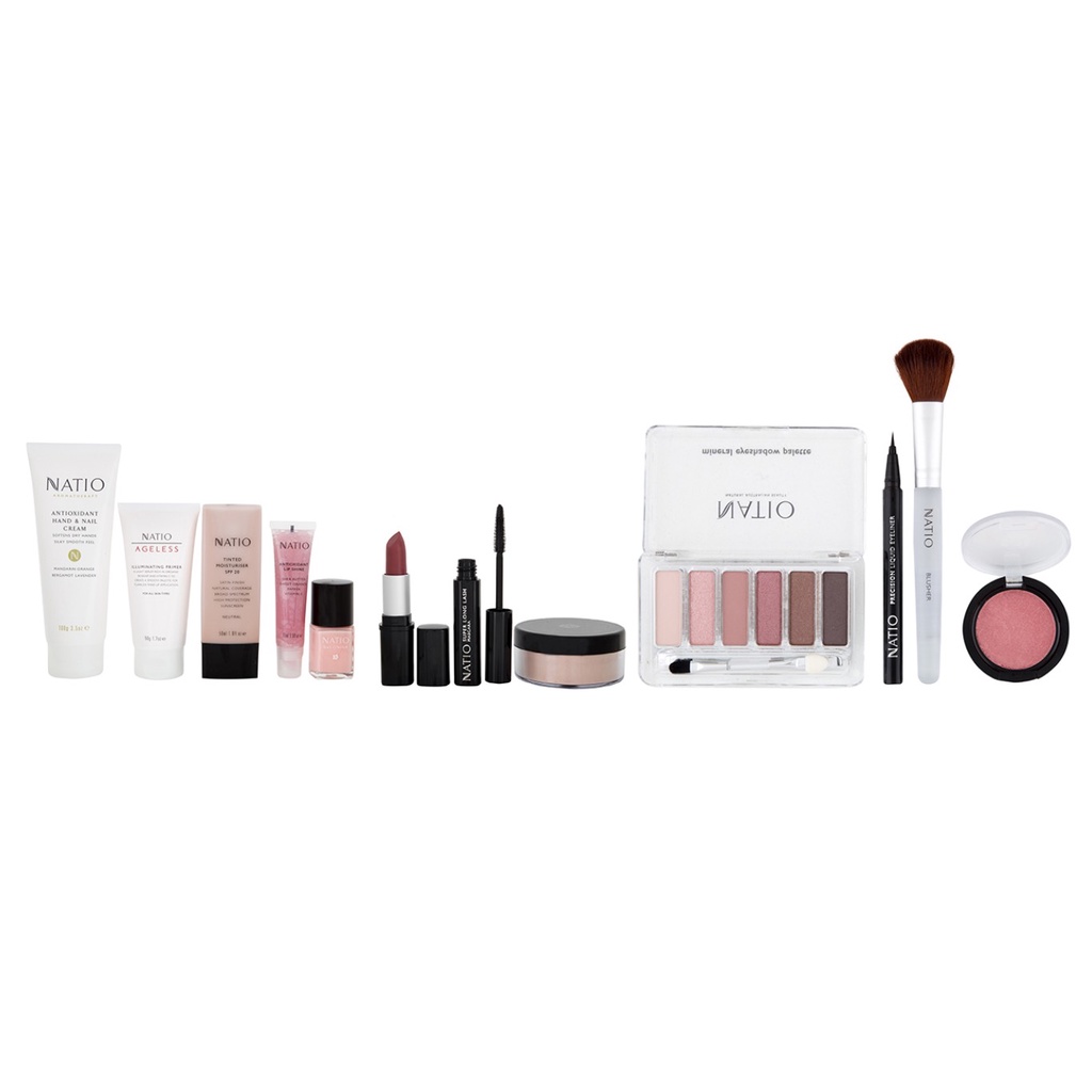 Set trang điểm và dưỡng da NATIO từ Australia.