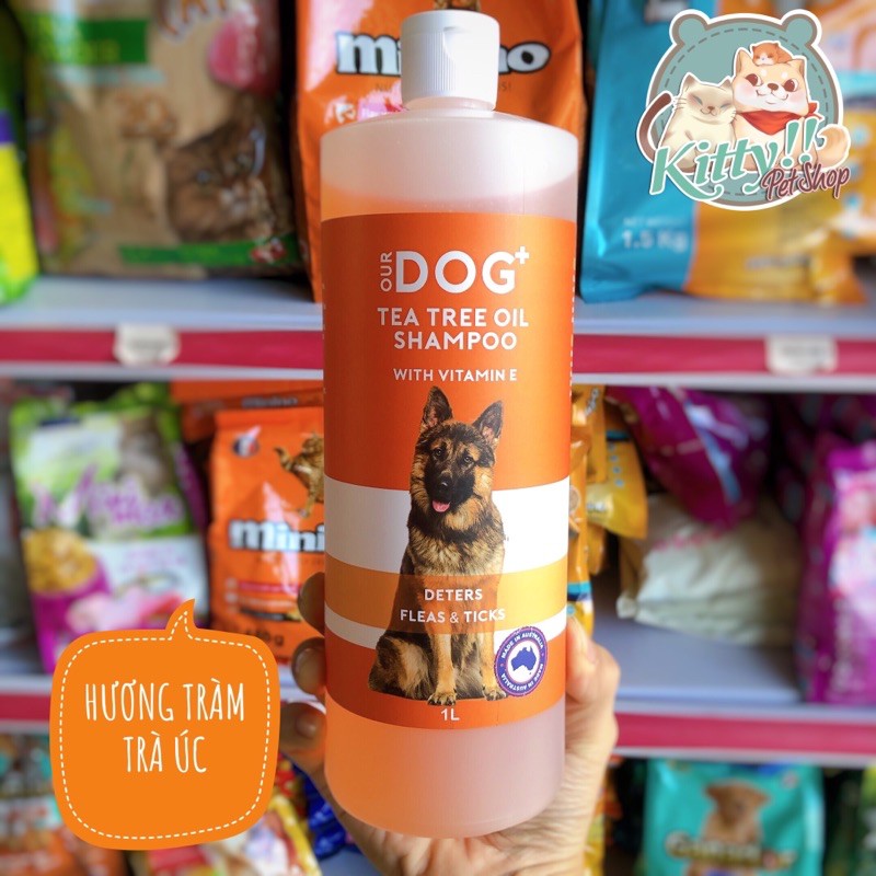 Dầu tắm Úc Our Dog 1L - Sữa tắm thơm, dưỡng lông, khử mùi hôi dành cho chó, mèo 1 lít - Kitty Pet Shop