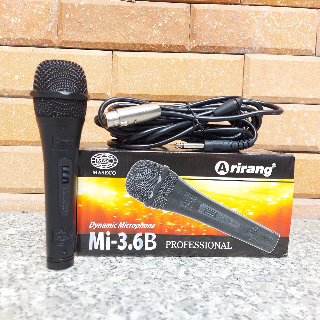 Micro có dây Arirang Mi-3.6B-Chân mic 6.5mm KẾT NỐI MỌI THIẾT BỊ-BÁN CHẠY NHẤT THỊ TRƯỜNG