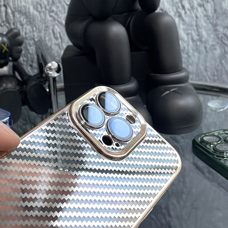 Ốp Điện Thoại Sợi Carbon Chống Sốc Sang Trọng Cho IPhone 14 Plus 13 12 11 Pro MAX 14 Pro MAX