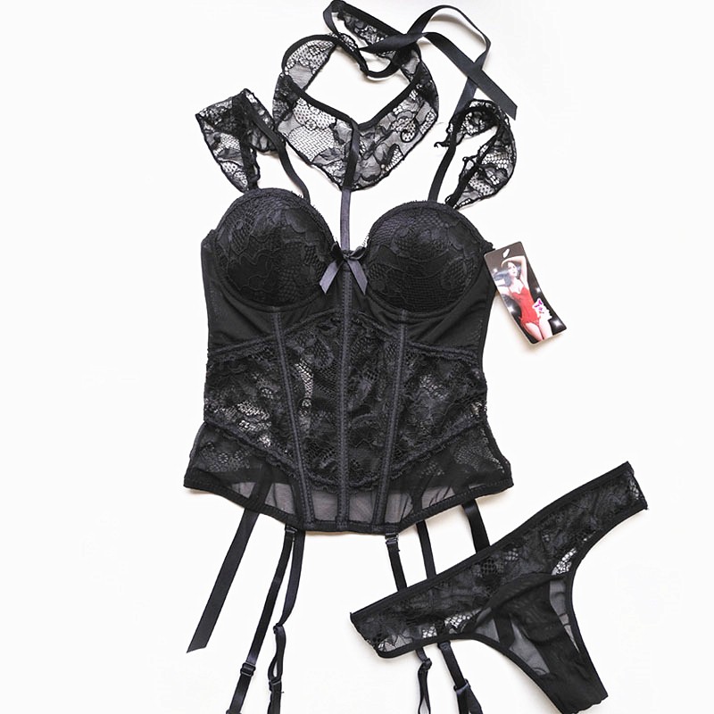 đồ ngủ sexy Bộ đồ lót ren phối dây gợi cảm 8453