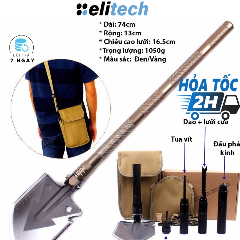 Bộ cuốc xẻng mini đa năng làm vườn, sinh tồn, đi phượt, dã ngoại