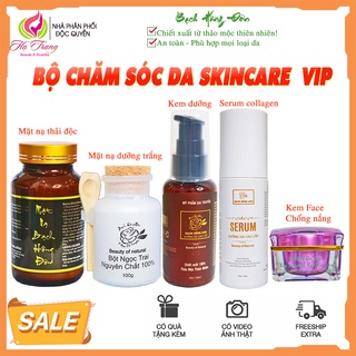 [Hàng Chính Hãng]Bộ Sản Phẩm Đầy Đủ Chăm Sóc - Dưỡng Da Chuyên Sâu Bạch Hồng Đơn Vip - HT BEAUTY