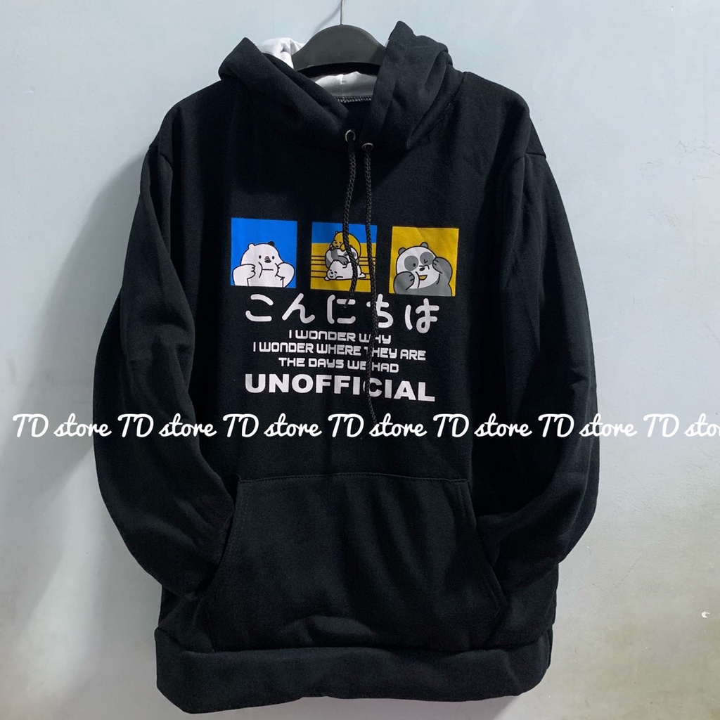 Áo hoodie in chữ nhật unisex thời trang dành cho nam nữ giá rẻ