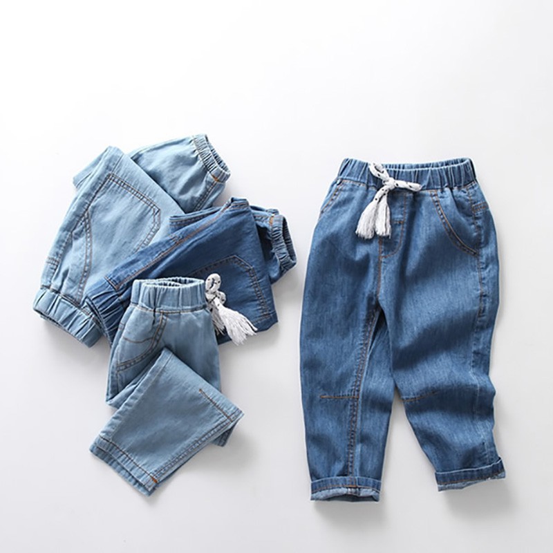 Quần jeans dài lưng thun thời trang cho bé