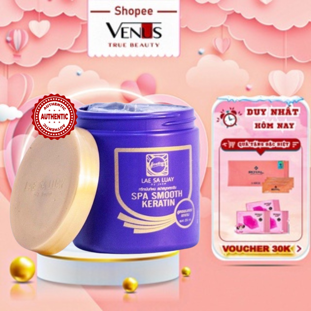 Ủ Tóc Lụa Collagen Lae Sa Luay Spa Smooth Keratin, Dưỡng Tóc, Phục Hồi Tóc Hư Tổn Nặng - 250ml