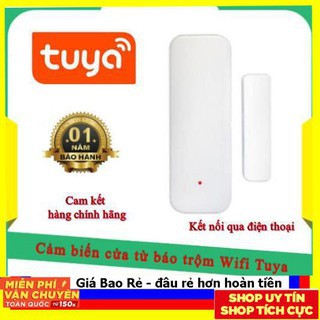 Cảm biến từ gắn cửa Wifi Tuya DT2 Báo động chống trộm qua điện thoại - HTA Công Nghệ