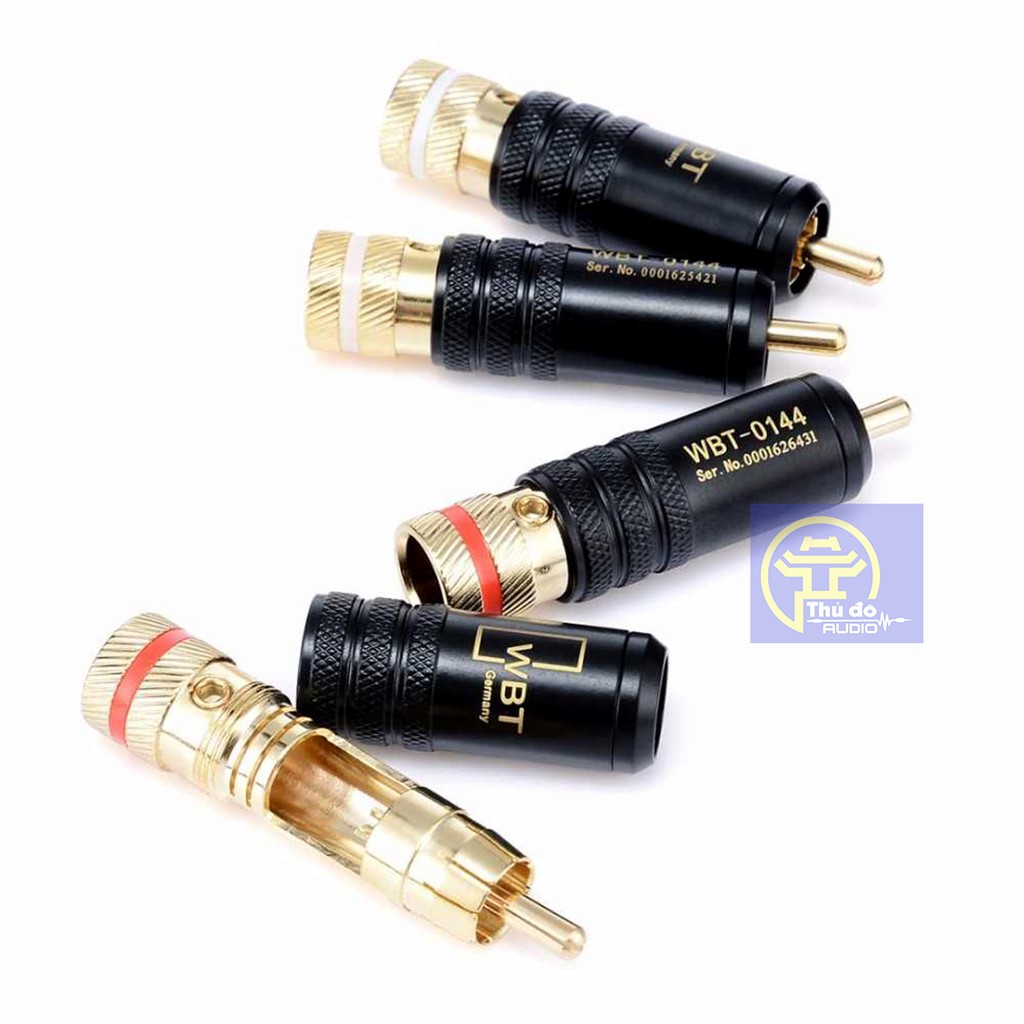 Jack AV WBT Germany Cao cấp - Jack hoa sen khóa vít mạ vàng