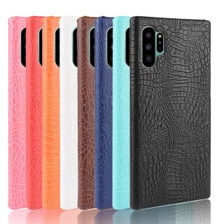 Ốp điện thoại da PU vân da cá sấu Retro cho Samsung Galaxy Note 10 Plus 10 A20e A10e A90 A80 A60 M40