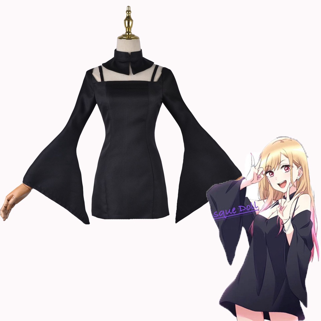 new My Dress-Up Darling Cosplay Outfit Costume Cos Wig Maid Party Girls Tie Collar Full Set girl gift