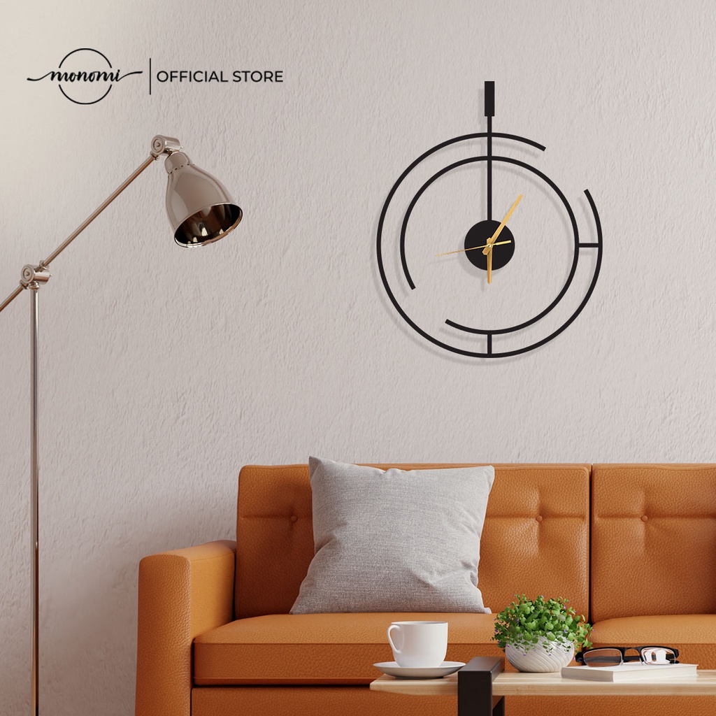 Đồng hồ CNC treo tường Chic Minimalist, phong cách đơn giản, CNC Metal Wall Clock - Monomi C012